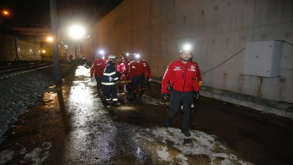 Eskişehir'de Yüksek Hızlı Tren yangın tatbikatı düzenlendi