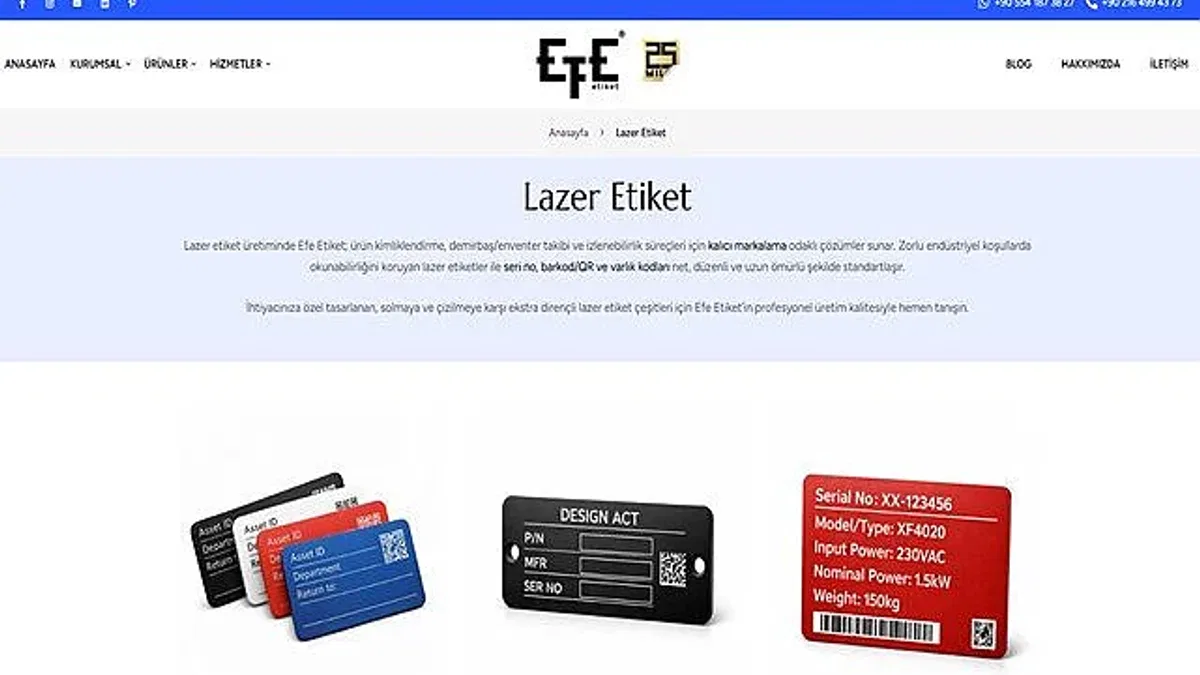 Lazer Etiket Nedir? Kalıcı İşaretleme ve Endüstriyel Etiketleme Rehberi