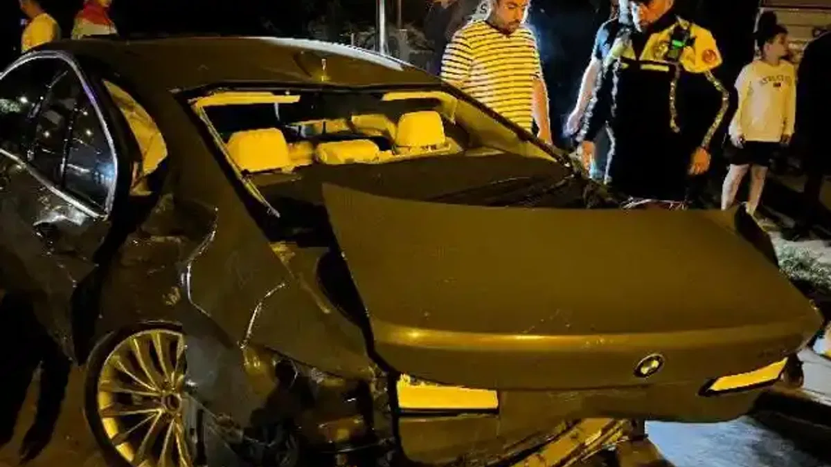 Düzce'de drift kazayla sonuçlandı!