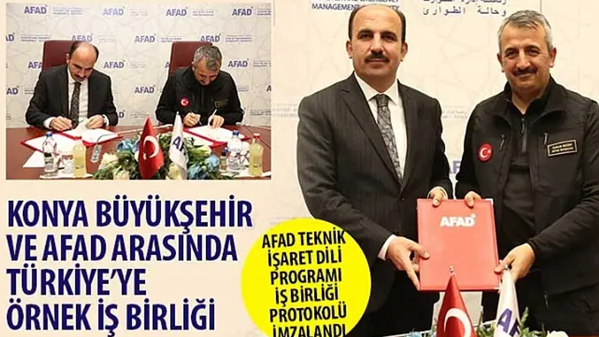 Konya Büyükşehir ve AFAD Arasında Türkiye'ye Örnek İş Birliği