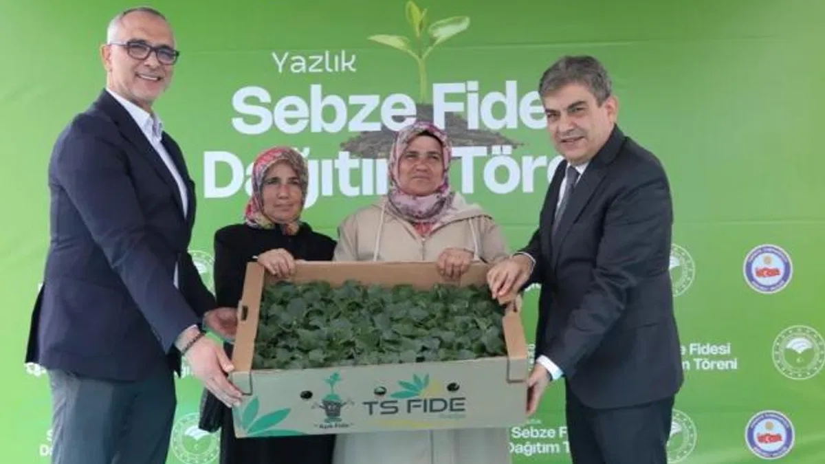 Gebzeli çiftçiye 500 bin sebze fidesi desteği