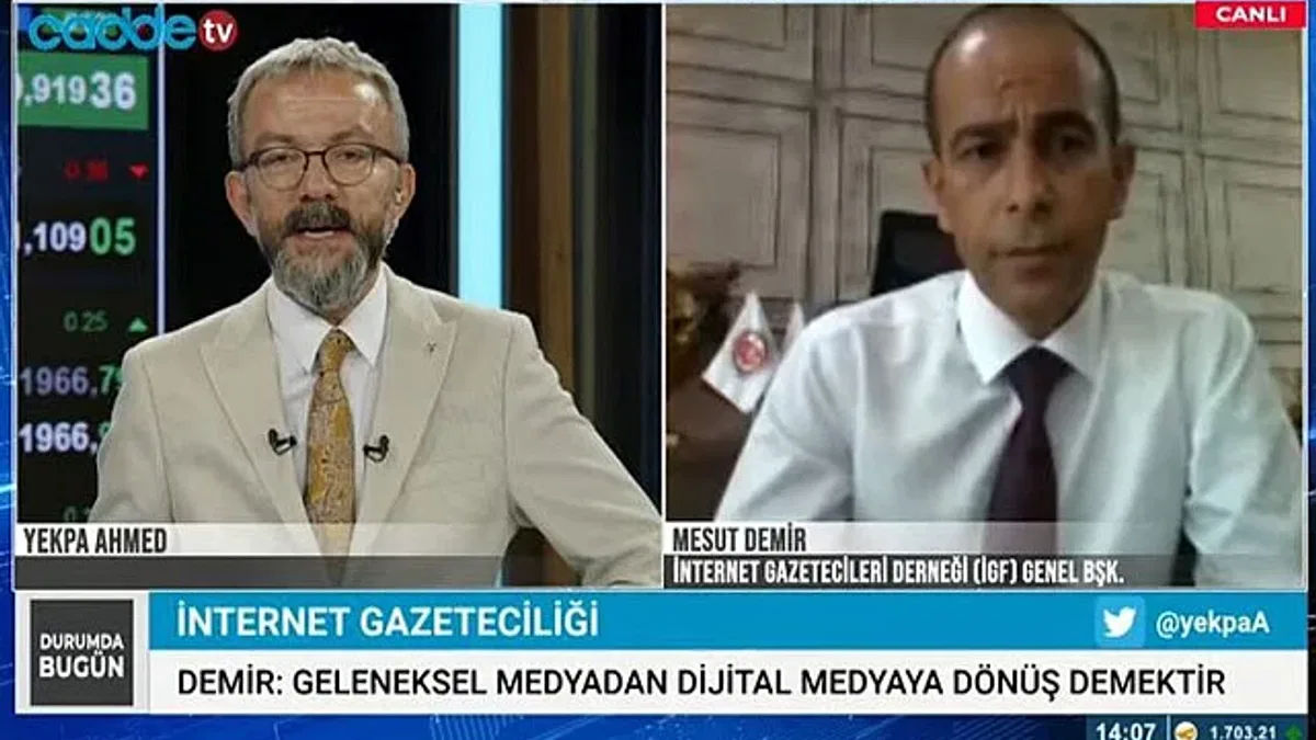 İGF Genel Başkanı Mesut Demir Cadde TV'nin konuğu oldu