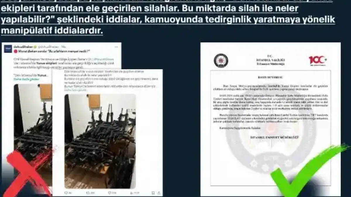 İstanbul'da ele geçirilen silah haberleri manipülatif!