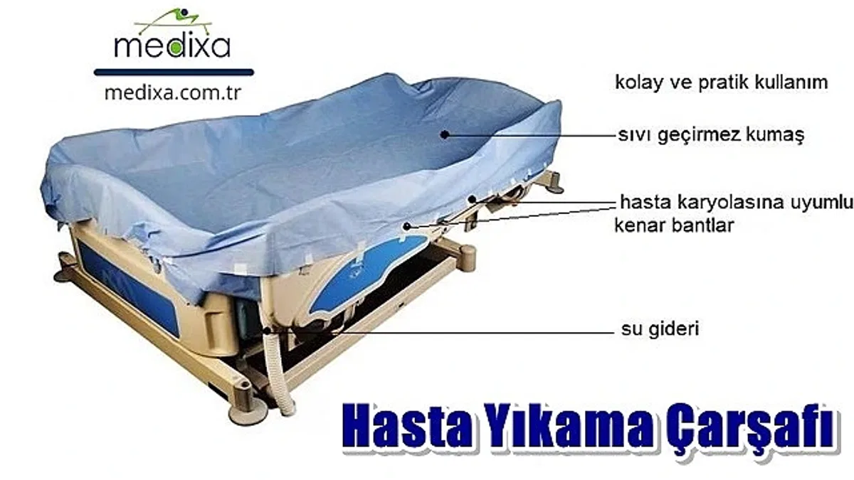 Bu çarşaf hasta yıkama için büyük kolaylık