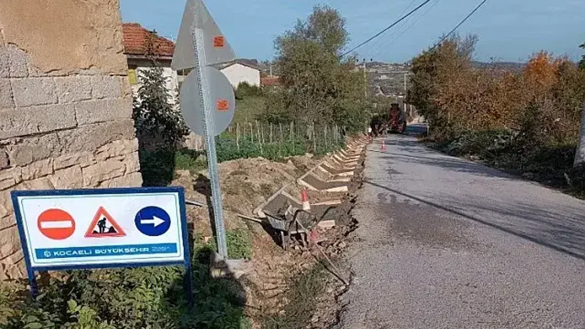 Gebze'de köy yolları V kanal'la korunuyor