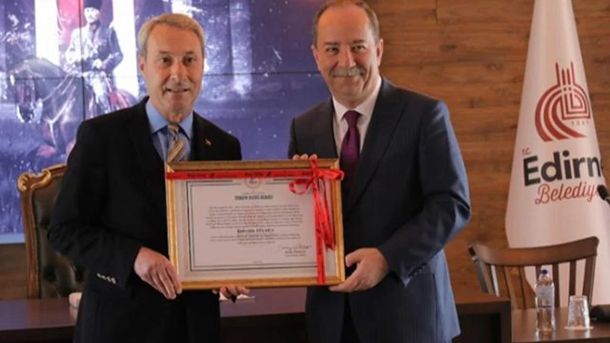 Edirne Meclisi’nden Bahri Dinar'a 'turizm elçisi' beratı