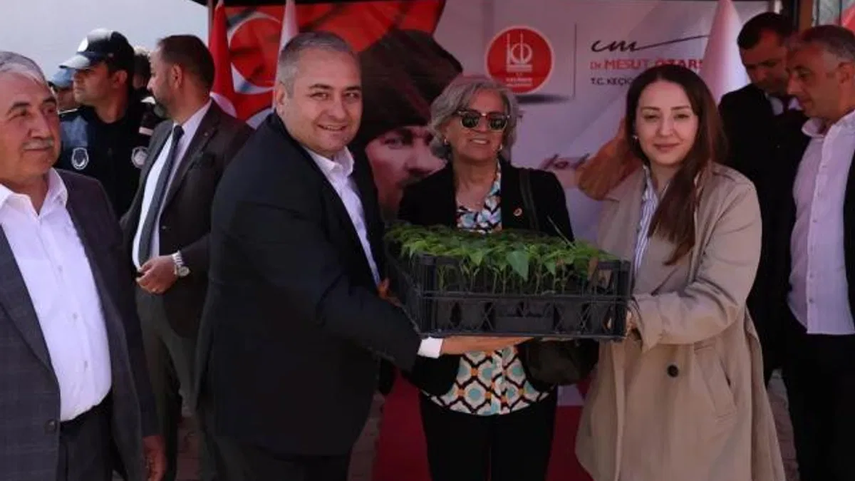 Ankara Keçiören'de çiftçilere fide desteği