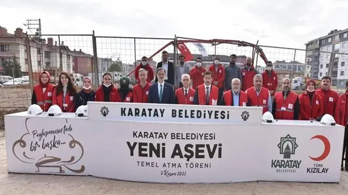 Karatay'da yeni aşevi binasının temeli atıldı