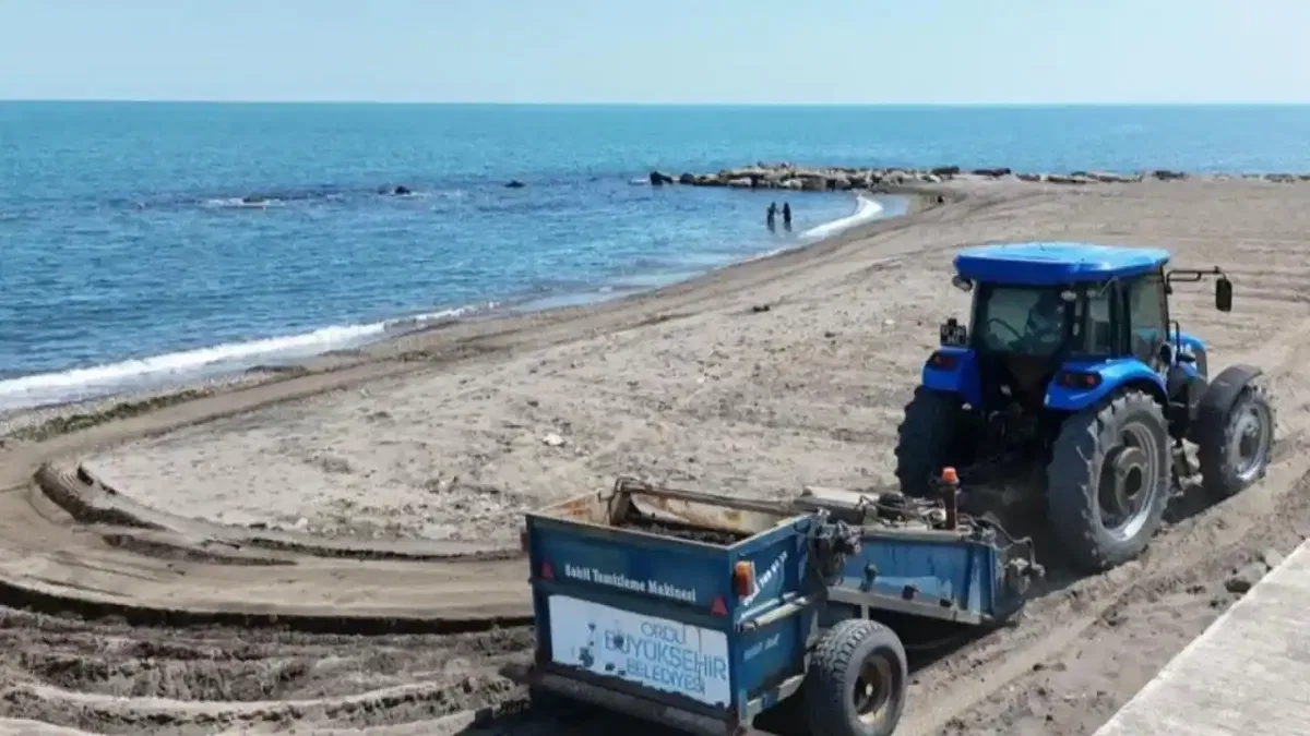 Ordu’da plajlar pırıl pırıl hazırlanıyor