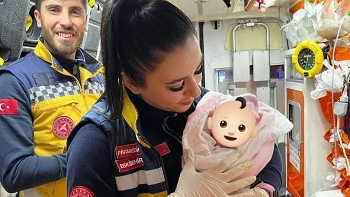 Hastaneyi bekleyemedi, ambulansta doğum yaptı