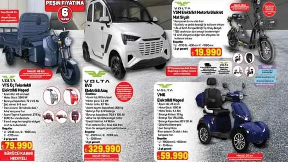 A101'de Elektrikli Araç Satışta