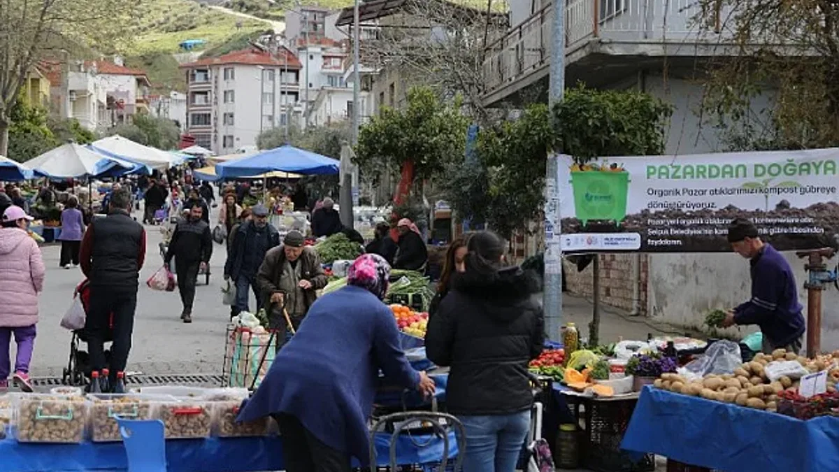 Efes Selçuk'ta pazar atıkları gübreye dönüşecek