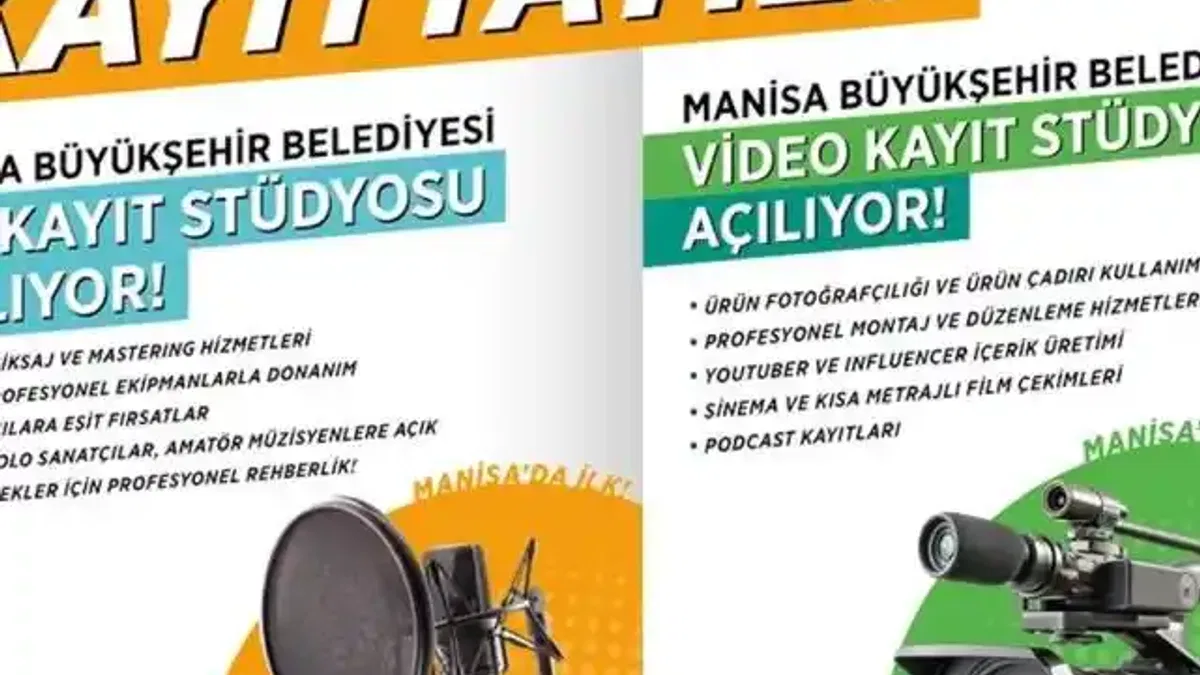Manisa'dan ücretsiz video ve ses kayıt stüdyosu desteği