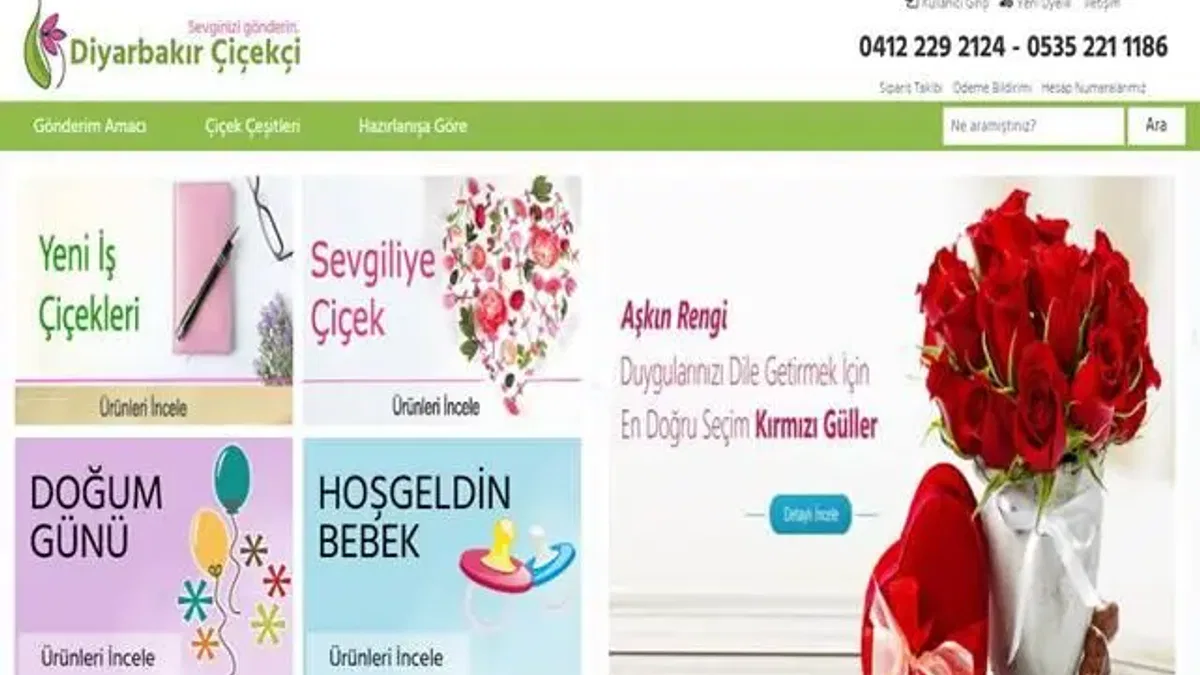 Diyarbakır Çiçekçi Her Anınıza Renk Katıyoruz