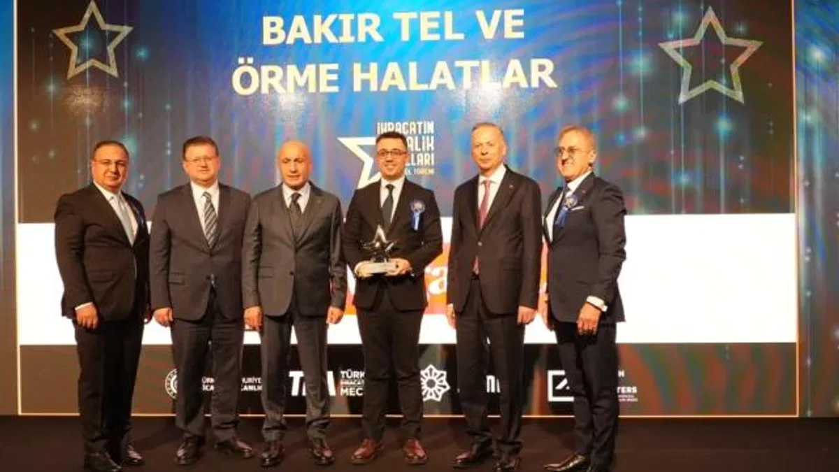 Mega Metal’e İhracatın Metalik Yıldızları’nda “Bakır Tel ve Örme Halatlar” Kategorisinde İkincilik Ödülü