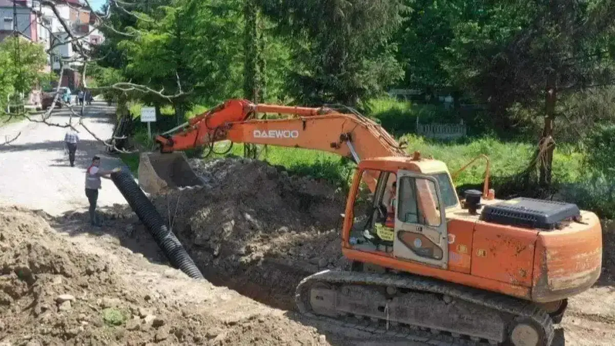 Ordu Korgan’da yağmur suyu hattı çalışması başlattı
