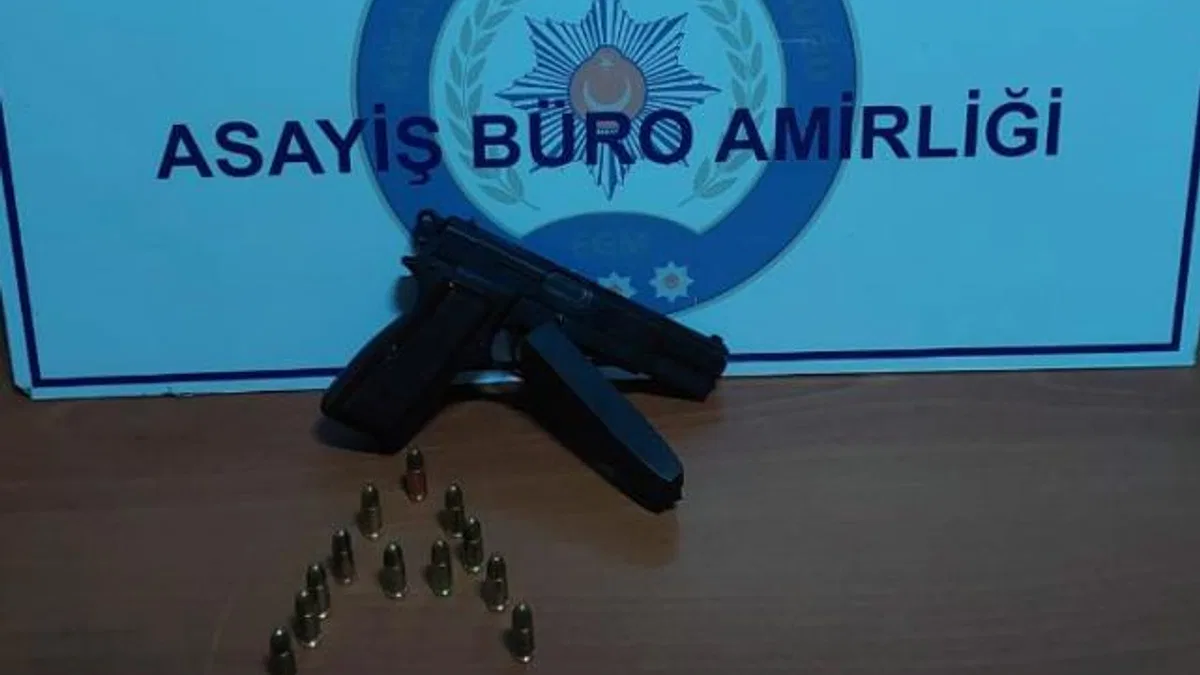 Keşan'da ruhsatsız tabanca ele geçirildi!