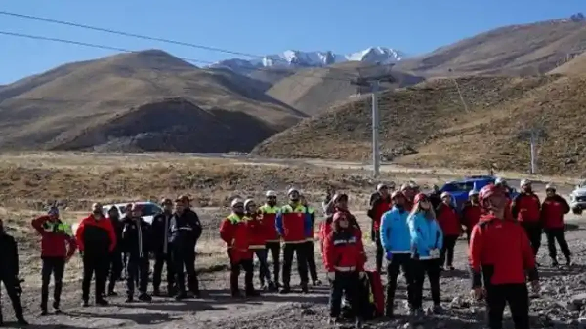 Kayseri Erciyes'te kurtarma tatbikatı