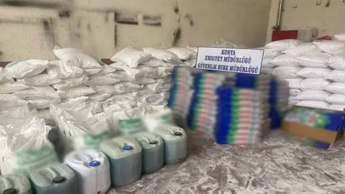 Konya'da sahte deterjan operasyonu
