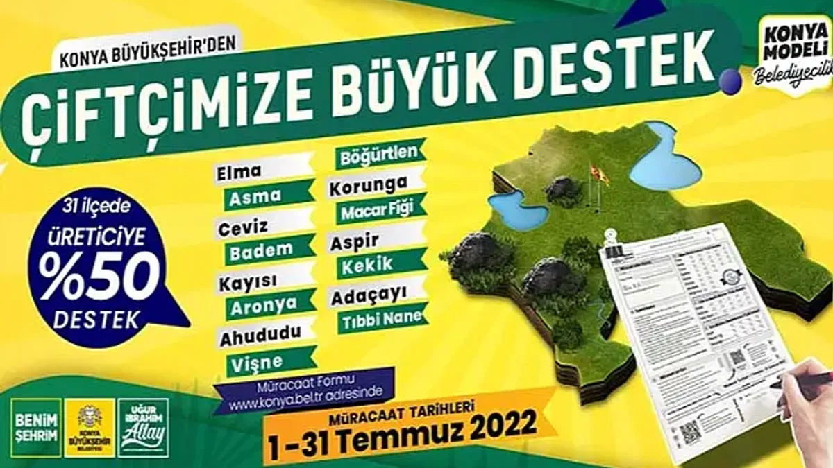 Büyükşehir'den Konyalı üreticilere tarımsal destek