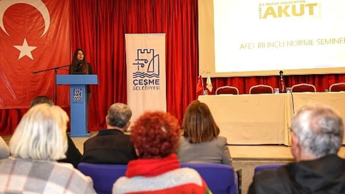 Çeşme Belediyesi ve AKUT'tan afetlere karşı güçlü adım: Temel Afet Bilinci Semineri
