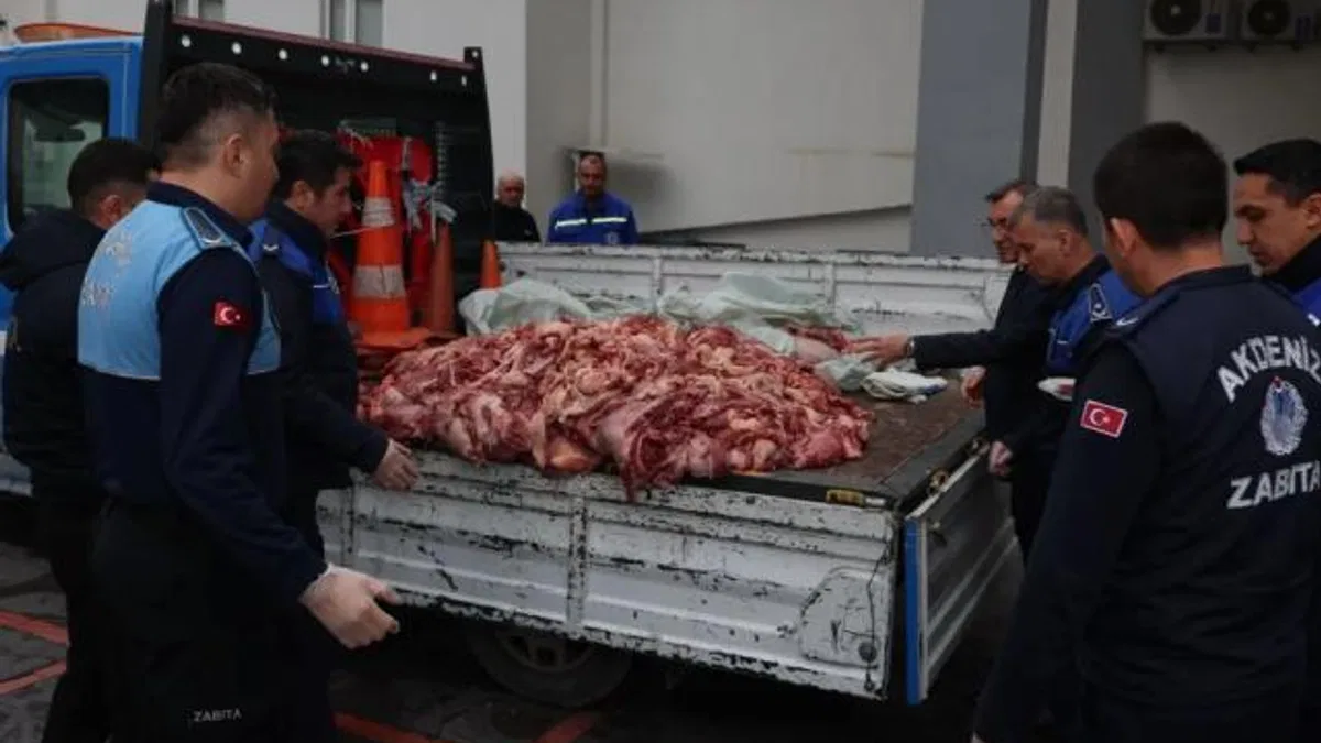 Akdeniz'de 500 Kilo Bozuk Et Ele Geçirildi