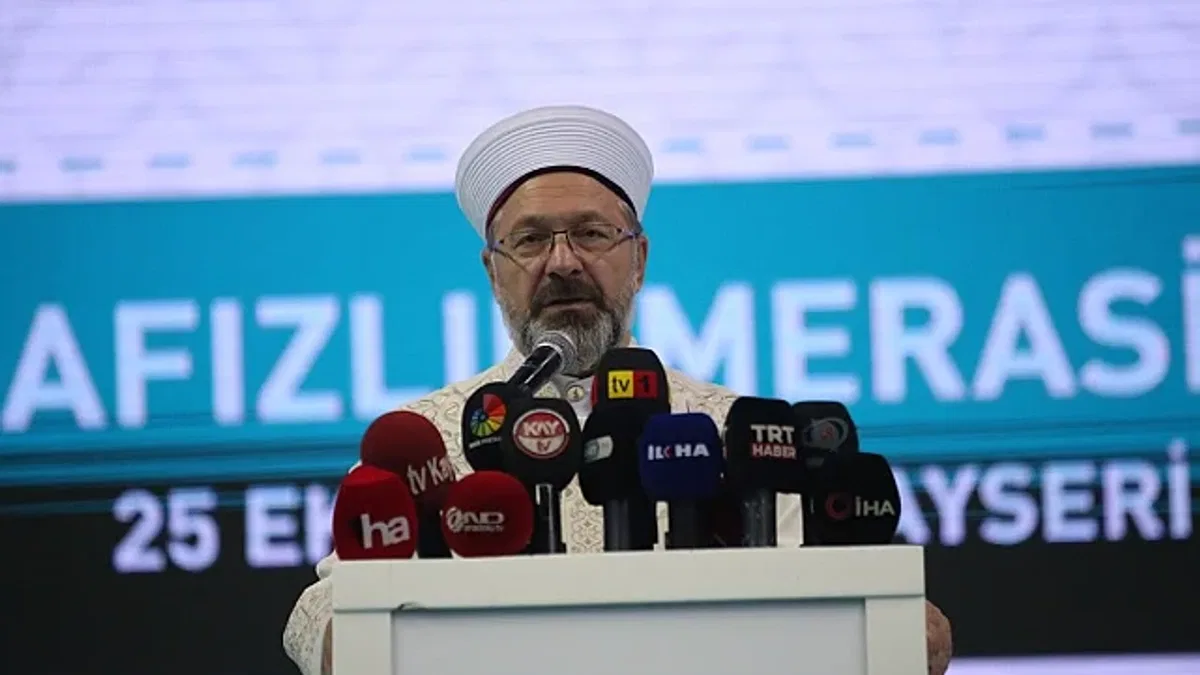 Erbaş, Kayseri'de hafızlık icazet töreninde konuştu
