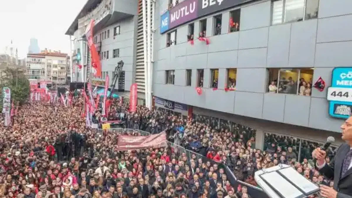 Binler Beşiktaş'ta büyük mitingte! Türk yargısına 'Özel' çağrı!