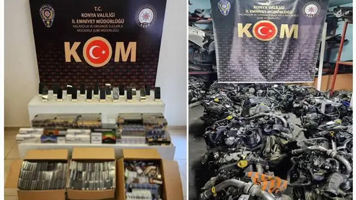 Konya’da kaçakçılık operasyonu: 15 gözaltı