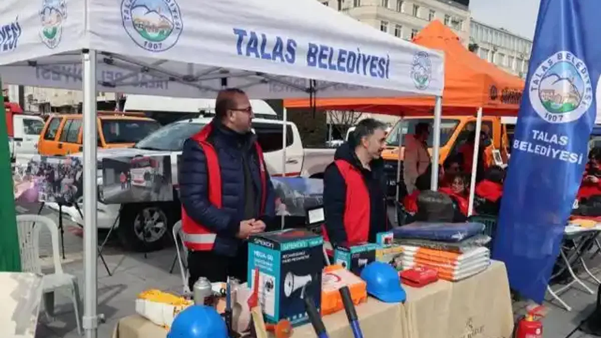Kayseri Talas'ta depreme karşı farkındalık zamanı