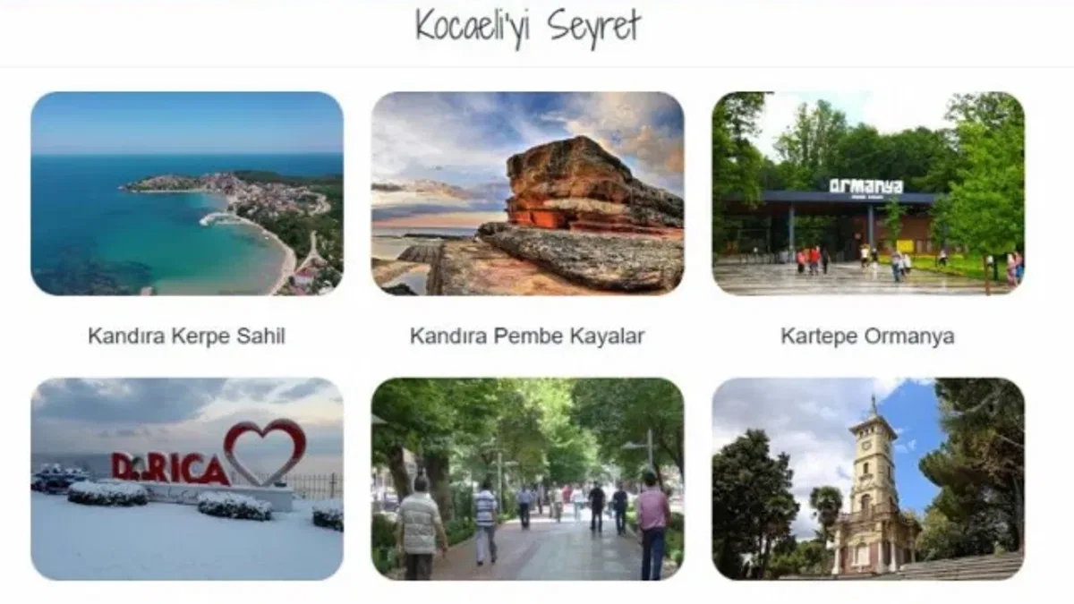 Kocaeli'nin turistik mekanları cepte