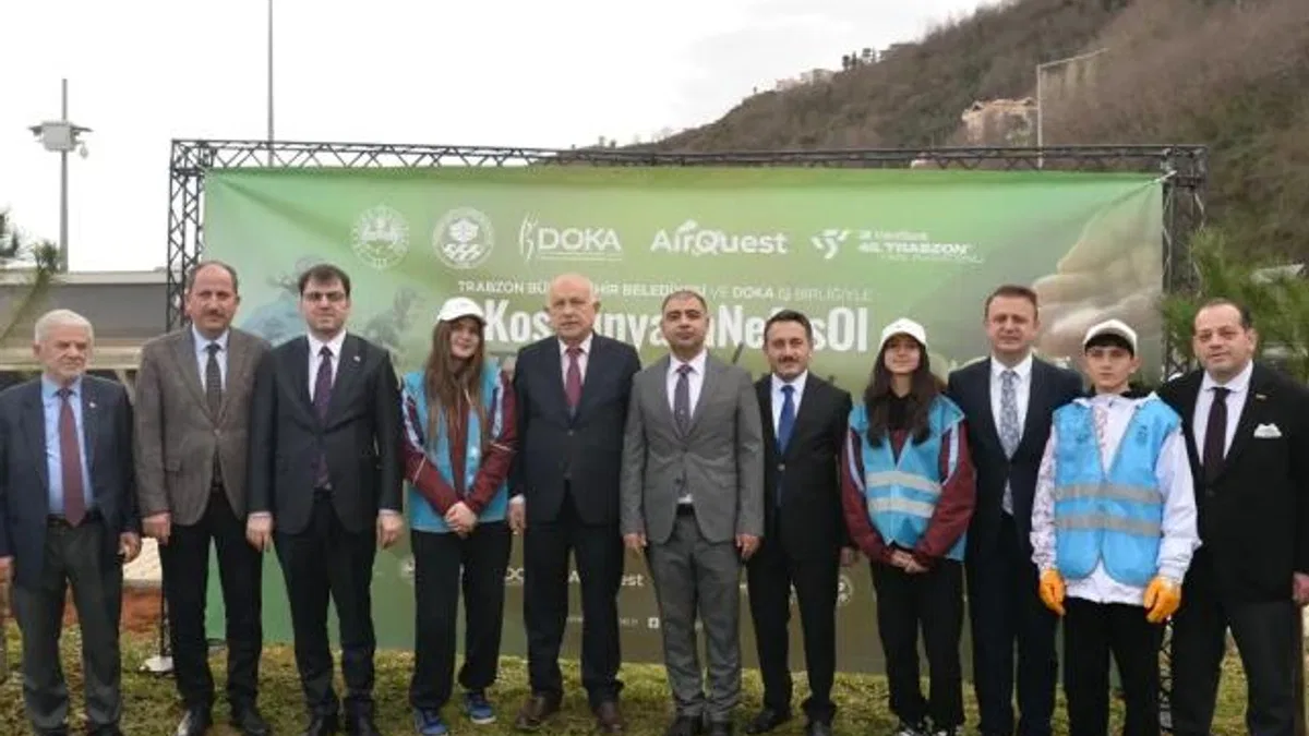 Trabzon Yarı Maratonu öncesi fidanlar toprakla buluştu