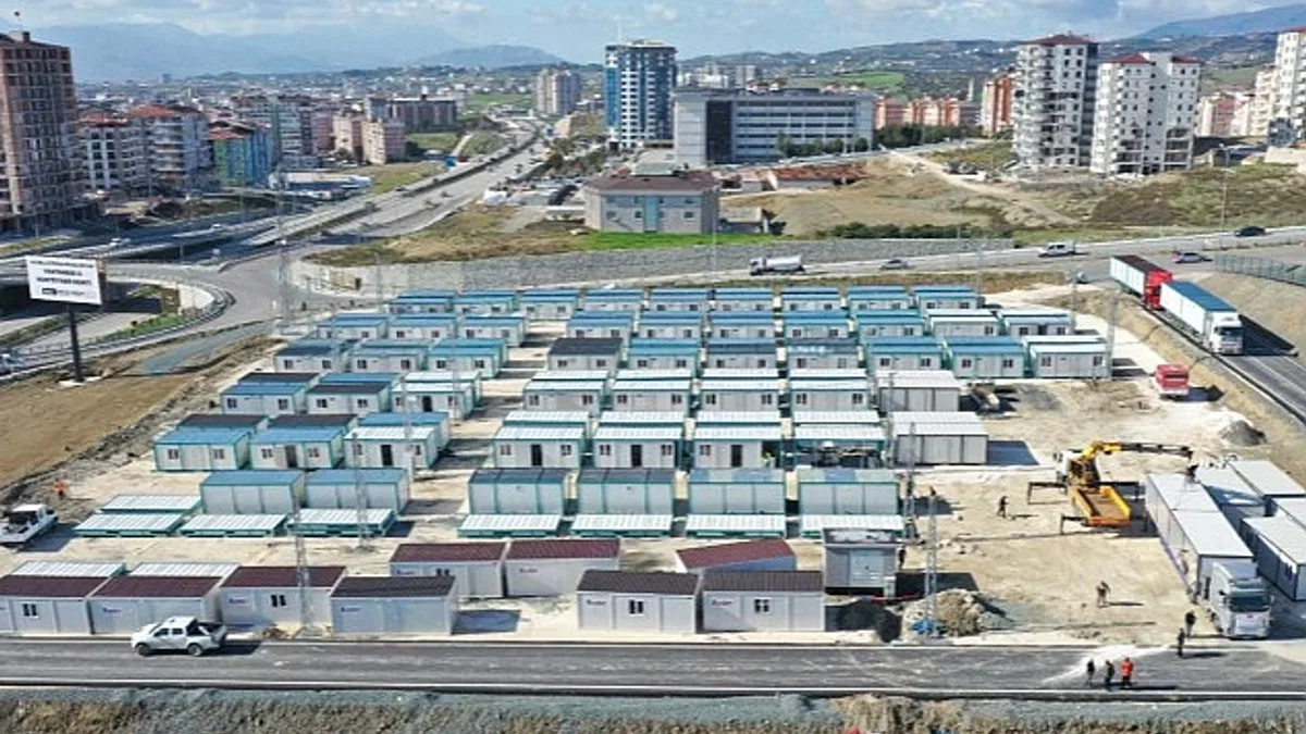 Kocaeli Büyükşehir Defne Konteyner Kenti'nde 1.200 depremzede barınacak