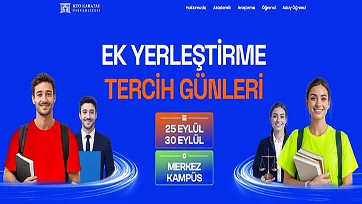 KTO Karatay Üniversitesi'nde Ek Yerleştirme Tercih Günleri Başladı