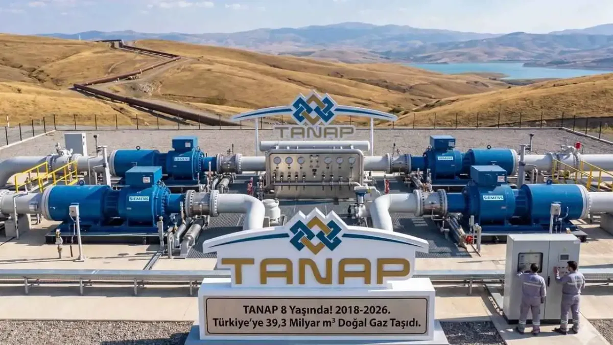 TANAP'tan doğal gaz taşıma rekoru!