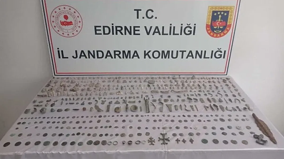 Edirne İl Jandarma'dan tarihi eser operasyonu