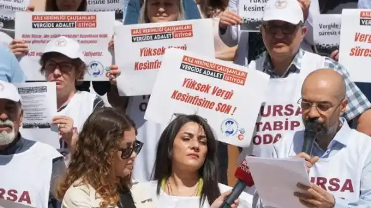 Bursa’da sağlık çalışanları vergide adalet istiyor