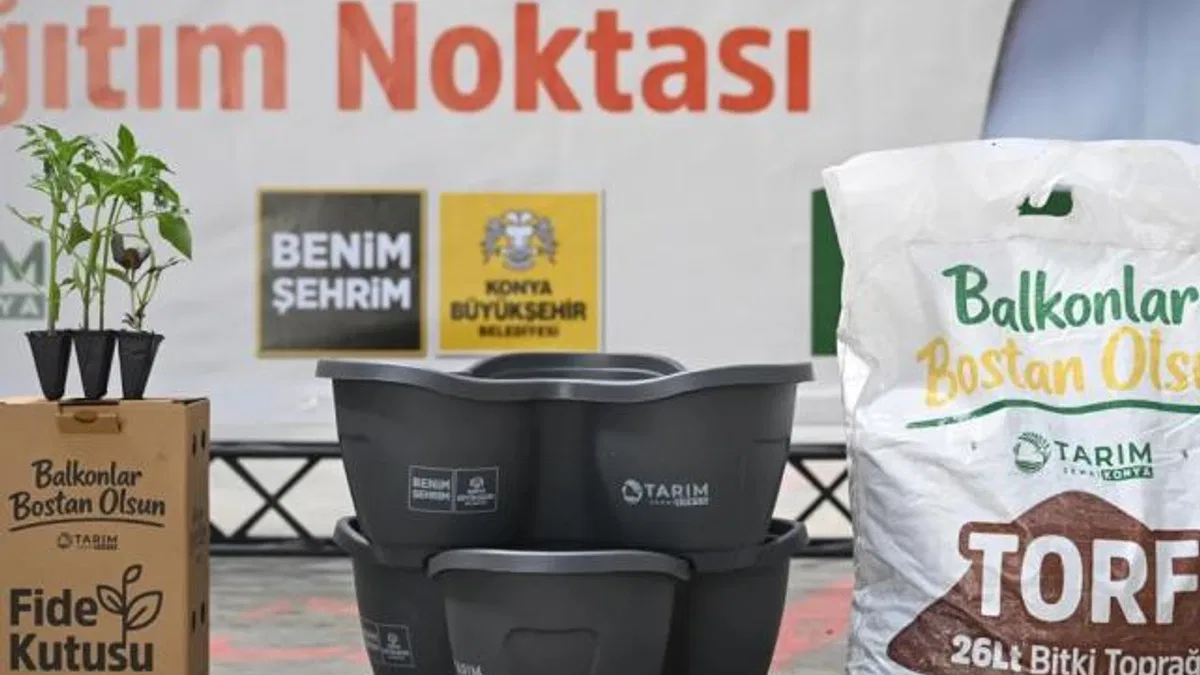 Konya'da bostan setleri dağıtılıyor