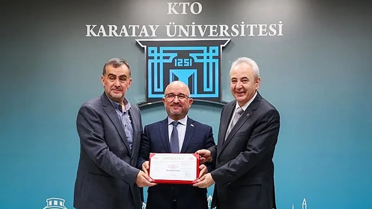 KTO Karatay Üniversitesi ev sahipliğinde, TS ISO 46001 Belge takdim töreni gerçekleştirildi