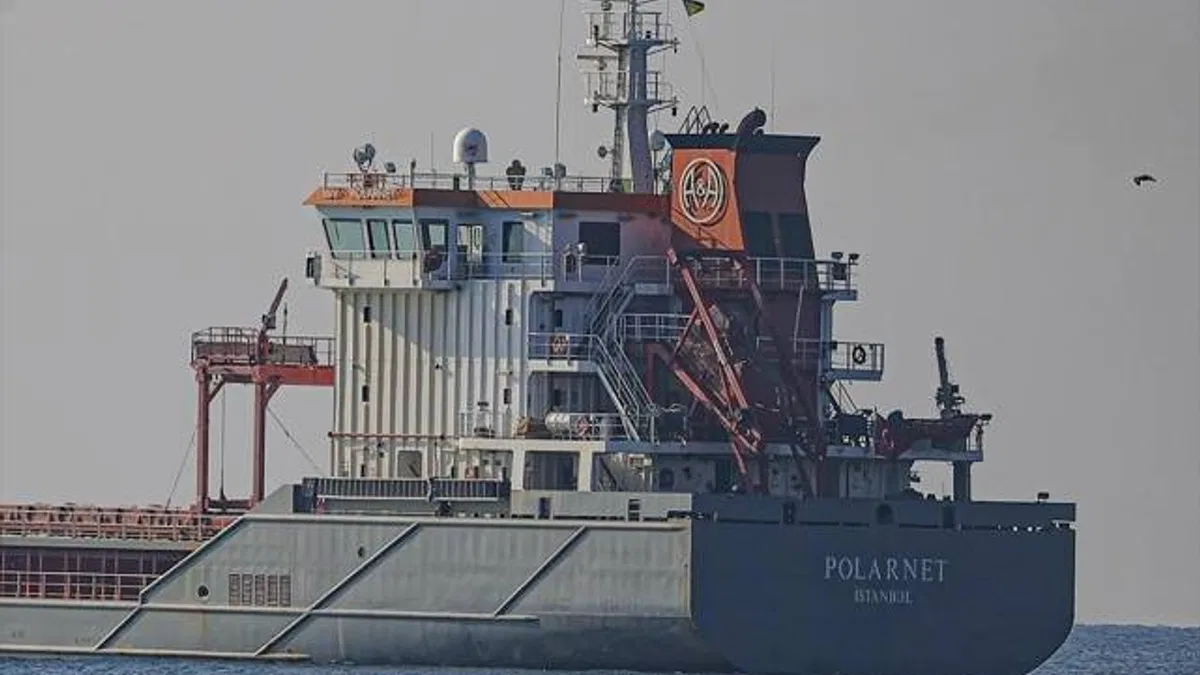 Ukrayna'dan hareket eden mısır yüklü gemi 'Polarnet'in kaptanı Alibeyler AA'ya konuştu