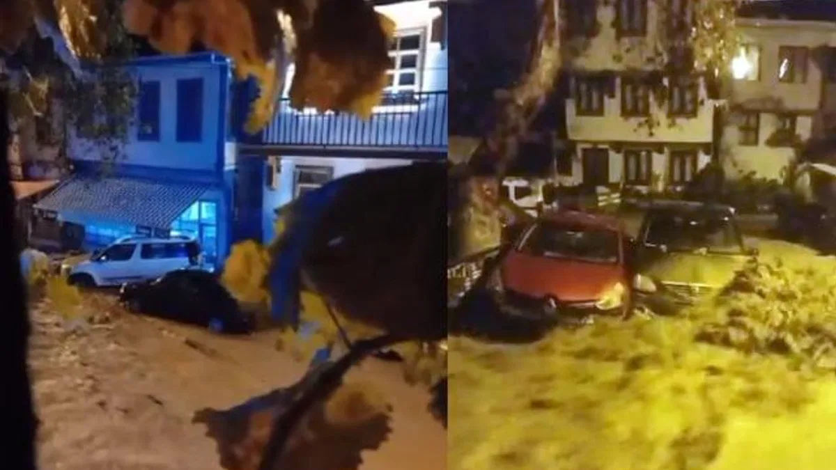 Bursa'da sağanak Tirilye'yi vurdu!