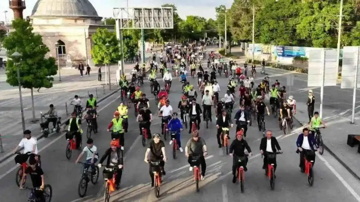 Konya'da 28 ilçede eş zamanlı pedal çevrildi