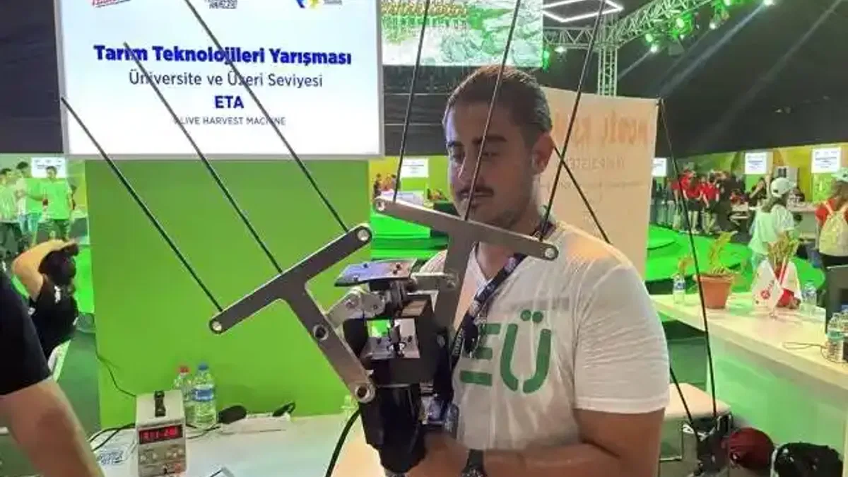 Daha az enerjiyle geniş alanda çalışan zeytin hasat makinesi tasarlandı