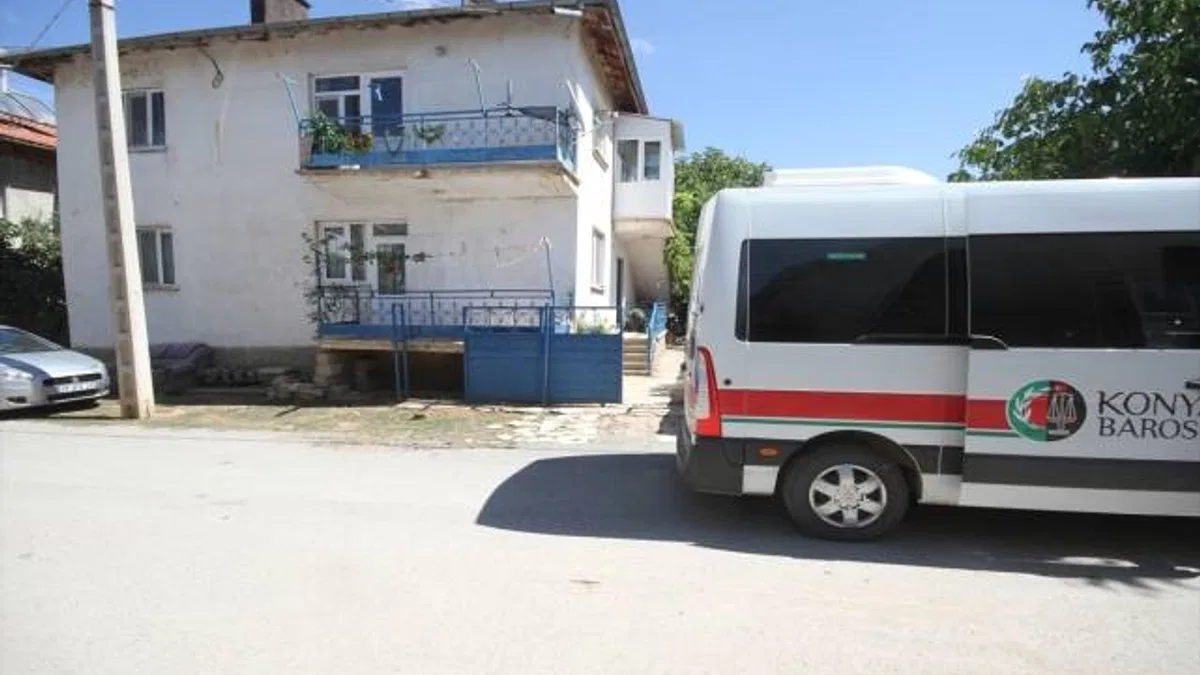 Konya'da bir kişinin karısı tarafından öldürüldüğü iddia edilen evde keşif yapıldı