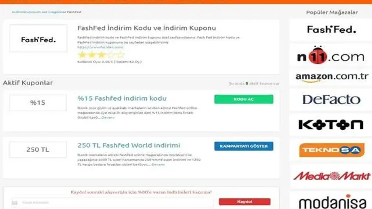 Fashfed İndirim Kodu Fırsatlarından Yararlanın!