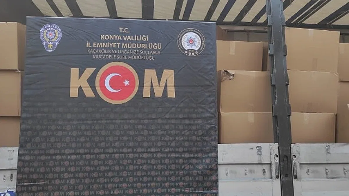 Konya'da 5 milyon liralık kaçak sigara operasyonu