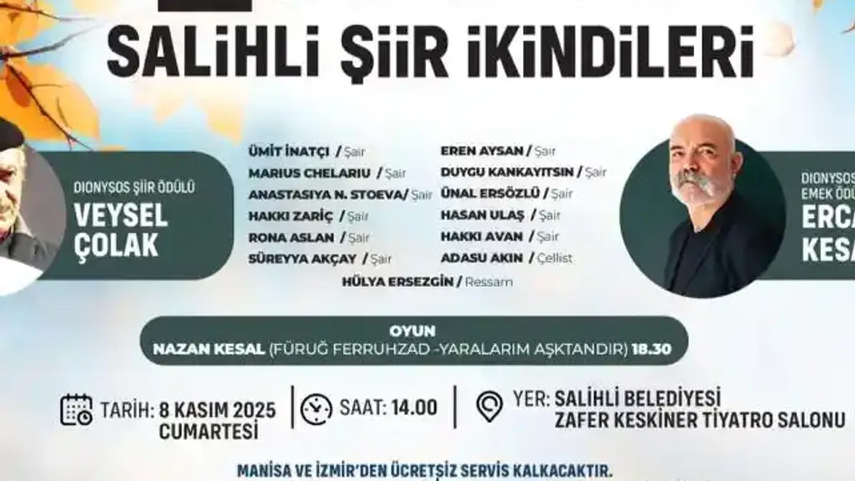 Manisa Salihli 'Şiir İkindileri'nde buluşacak