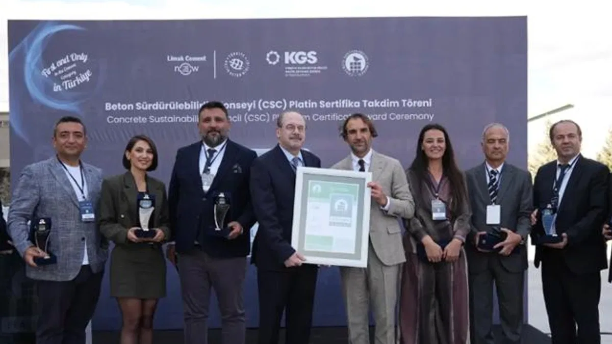 Limak Çimento’nun Anka Fabrikası CSC Platinum Se rtifikası Aldı