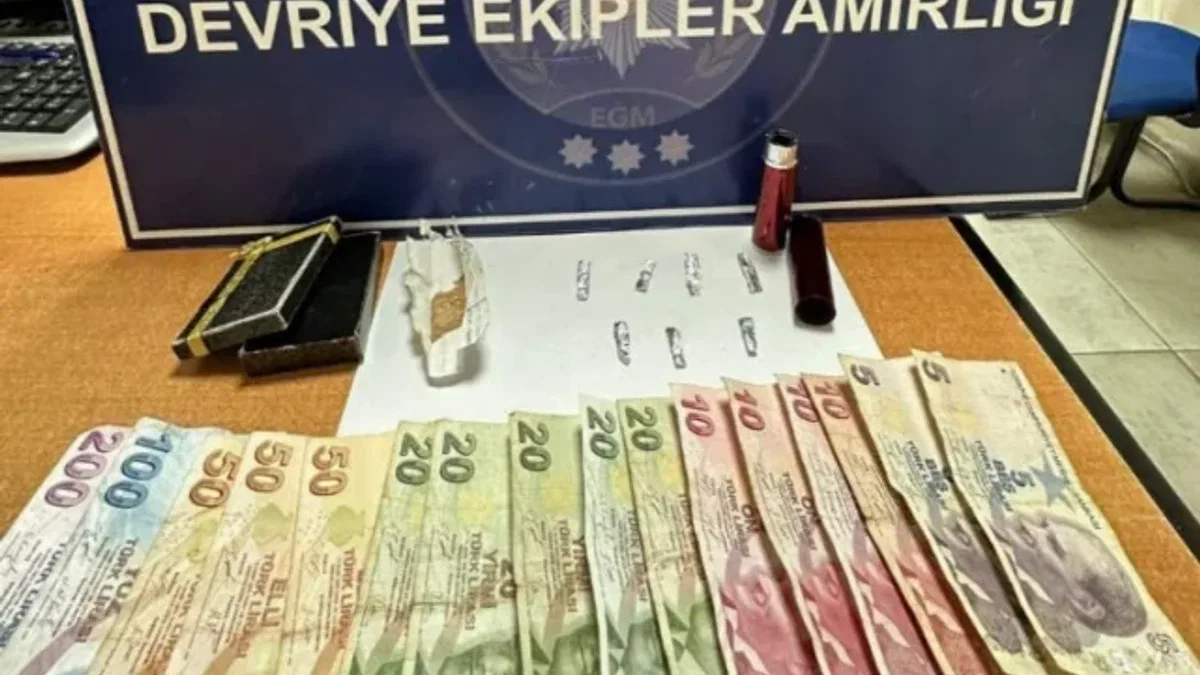 Edirne Keşan'da polis üzerinde uyuşturucu ile yakaladı