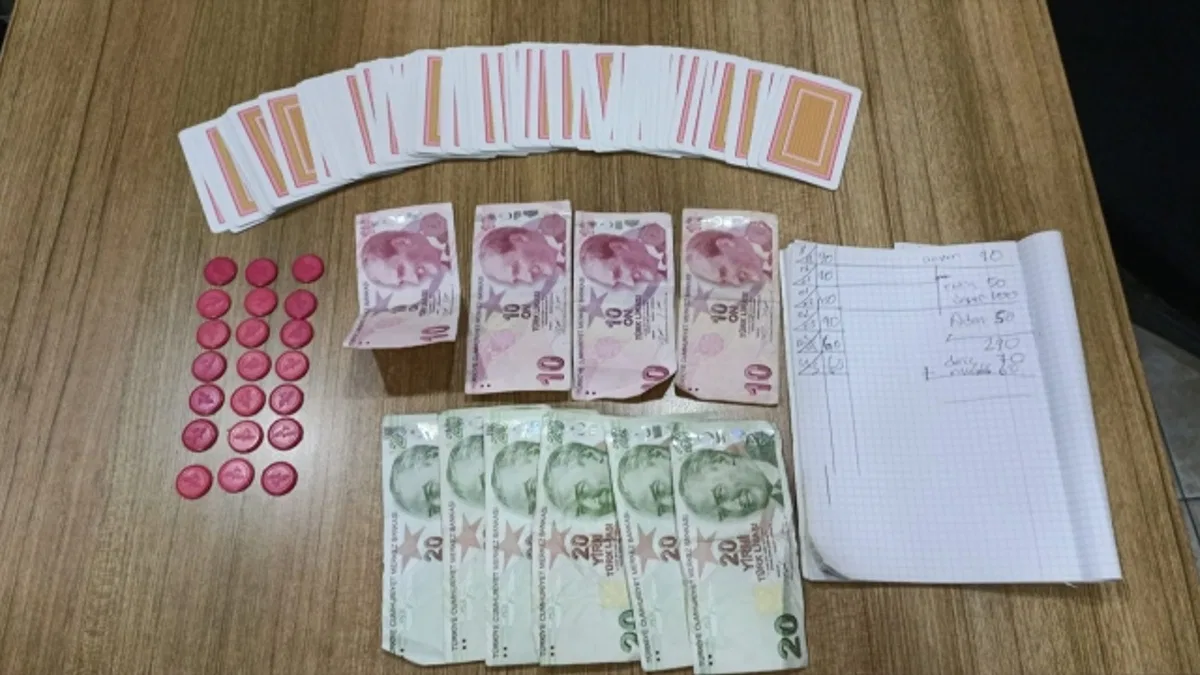 Kayseri'de kumar oynayan 7 kişiye 12 bin 773 lira ceza uygulandı